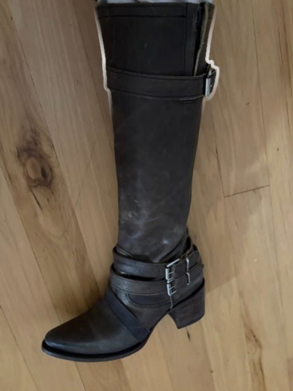 Freebird Flynn Flint Gray Boots 6 - Picture 2 of 5